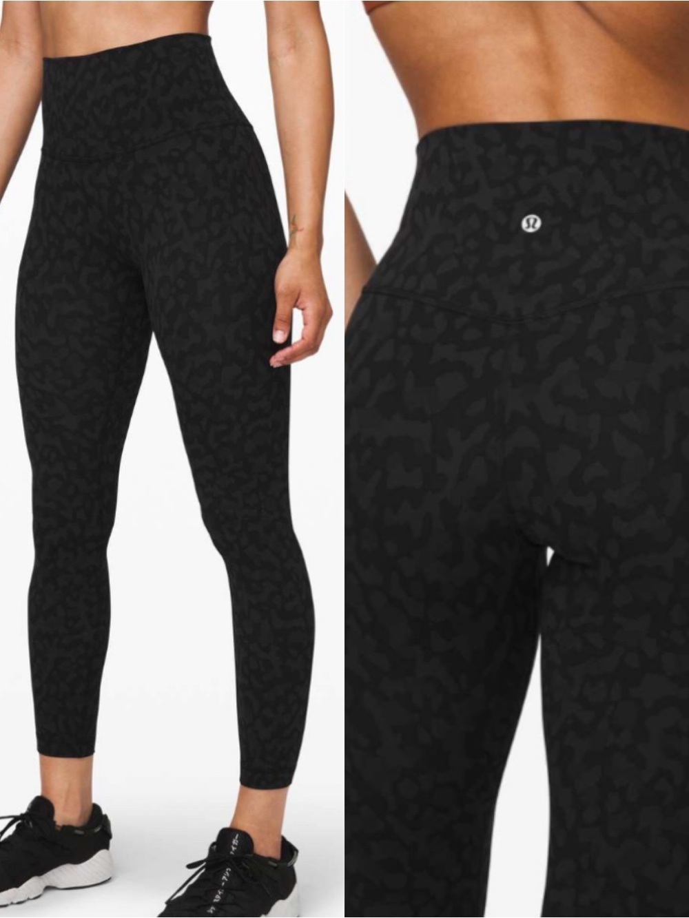 lululemon Align Pant II Legging Formation Camo Deep Coal Sz 4